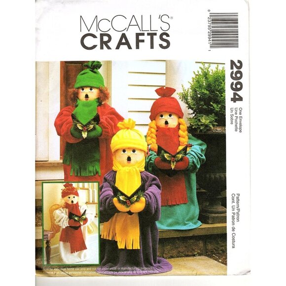 McCalls Crafts 2994 24 Inch Caroler Dolls Uncut Sewing Pattern - Picture 1 of 2